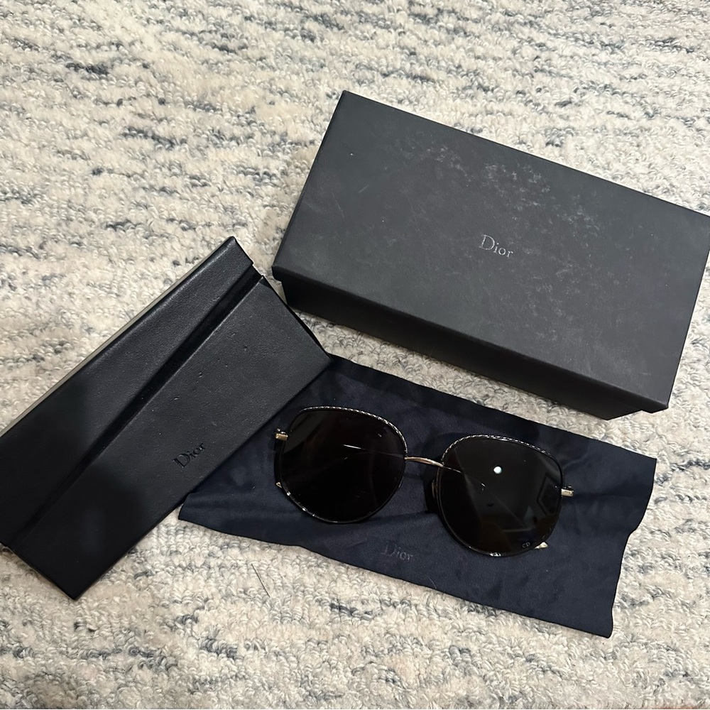 Christian Dior Sunglasses DiorByDior2 Black/Gold - Picture 8 of 8